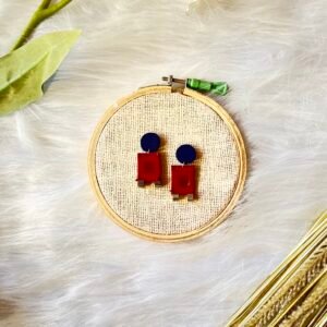 GEOMETRIC DOUBLE DROP DANGLER