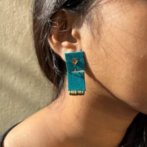 OCEANIC WAVE FABRIC EARRINGS