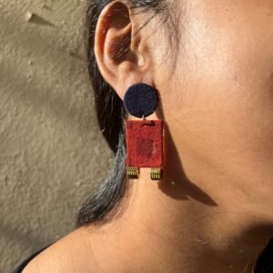 GEOMETRIC DOUBLE DROP DANGLER