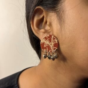KALAMKARI GHUNGROO DROP EARRINGS