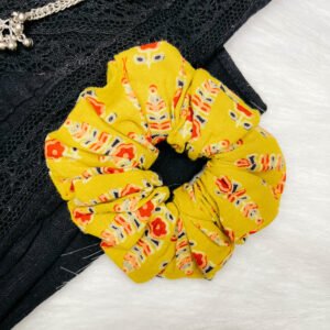 FLORAL TWIST COTTON SCRUNCHIE