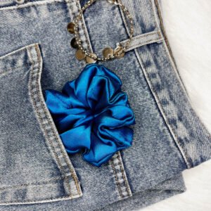 OCEAN SATIN SCRUNCHIE