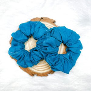 AQUA GLOW COTTON SCRUNCHIE